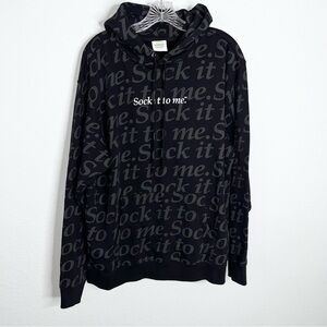 Midnight Organic Hoodie Men’s Large Sweater Black Sock it To Me Larry June C4